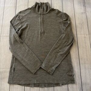 Icebreaker Merino 260 Bodyfit XL Men's Quarter Zip Wool Base Layer Gray